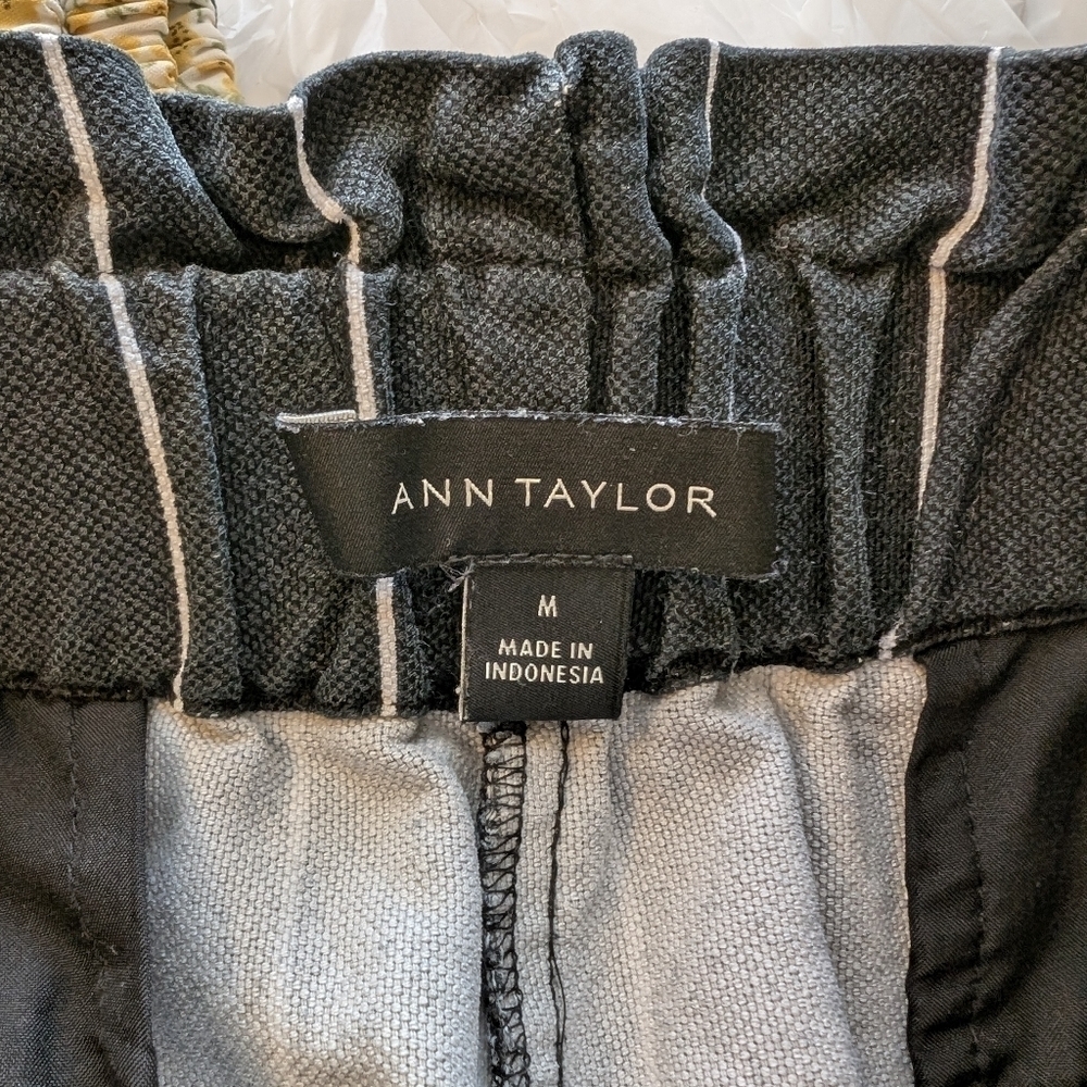 Ann Taylor Womens Pants High Rise Pull-on Elastic Waist Lyocell Black Medium - Picture 5 of 6